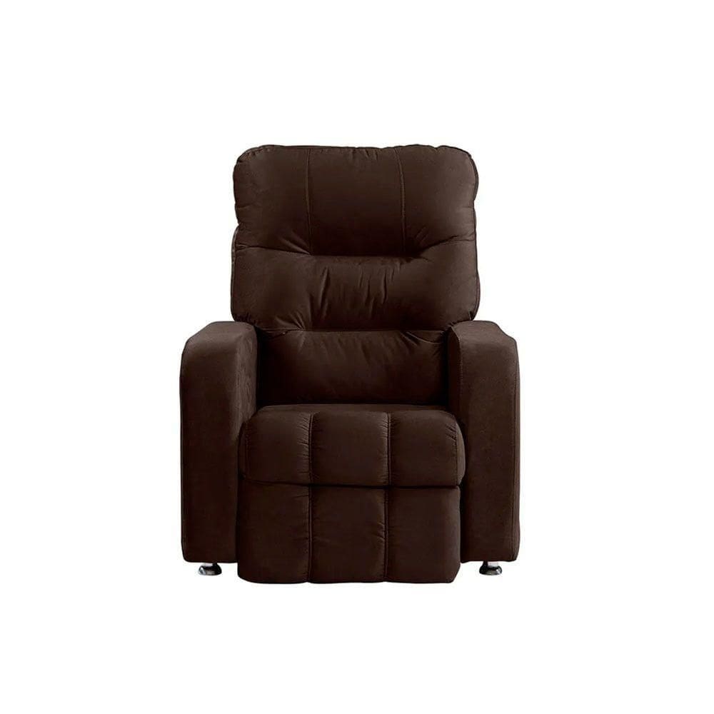 Poltrona Do Papai Maldivas Suede Shop Das Cabeceiras Marrom Chocolate