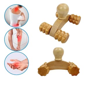Massageador Massagem Corporal Relaxante com Carrinho de Madeira Portátil