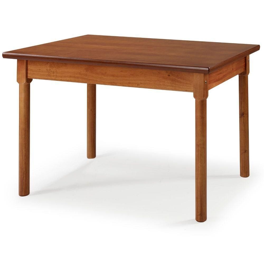 Mesa Retangular 4 Lugares Em Madeira Maciça Mv Outlet Mel