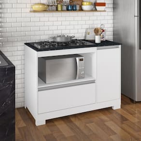 Balcão Cooktop Branco New Nt3050 Notável Móveis Branco New
