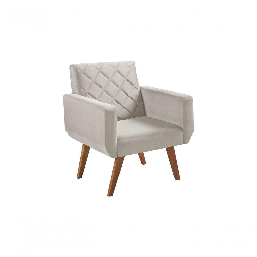 Poltrona 1 Lugar Braço Anabelle Unidecor Bege