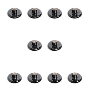 Conjunto de 10 Plafon Redondo de Sobrepor 100w Bocal Porcelana E27 Preto