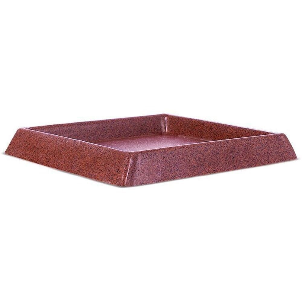 Conjunto de 15 Pratos para Vaso de Plantas Quadrado 21 Afort Marrom