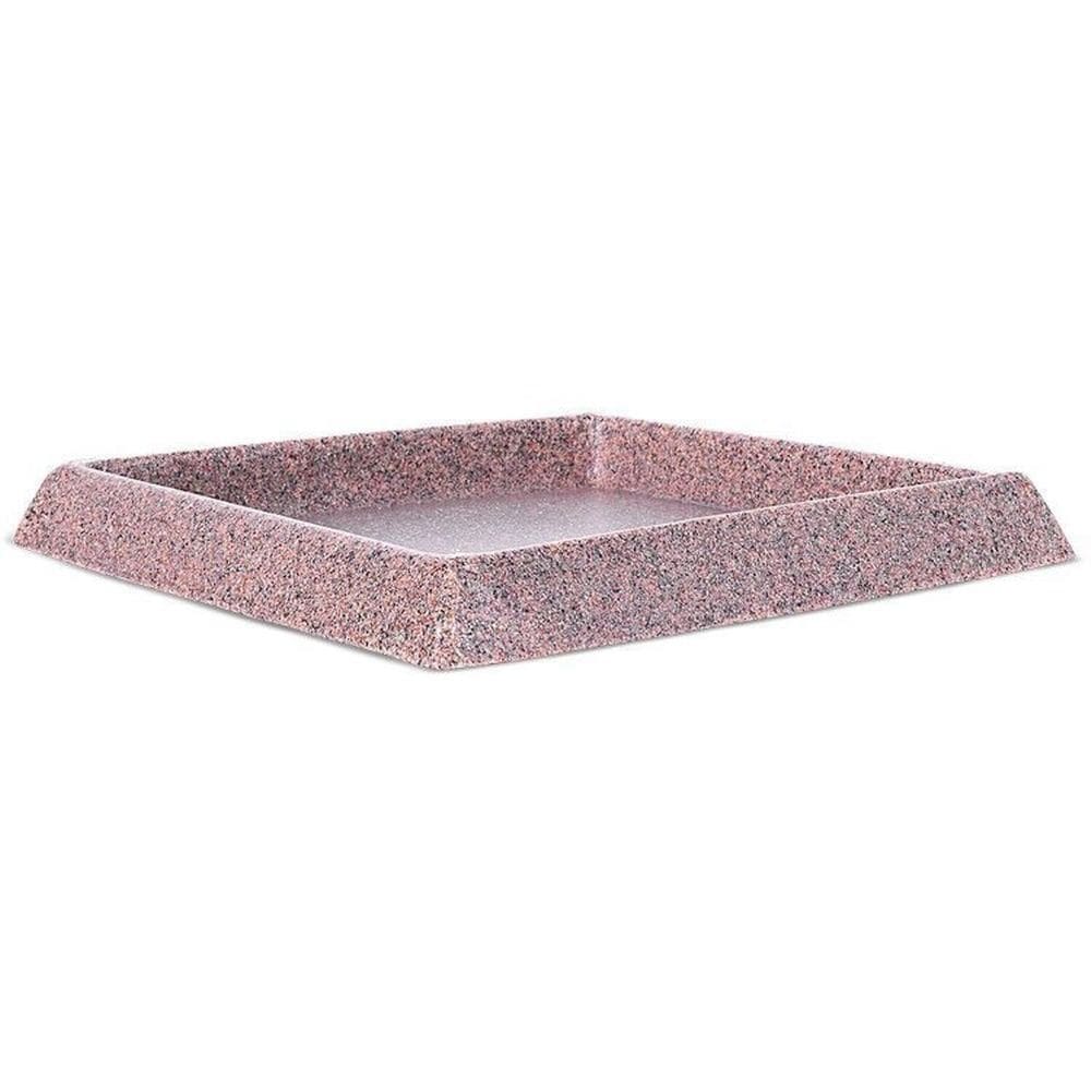 Conjunto de 5 Pratos para Vaso de Plantas Quadrado 21 Afort Cinza