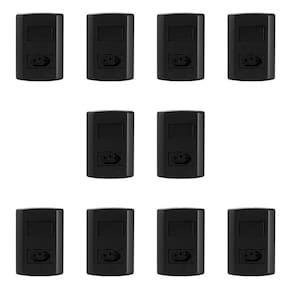 Conjunto de 10 Interruptores de 1 Tecla Simples e Tomada 2p+t 20A , Modular, com Placa 4x2 e Suporte Preto
