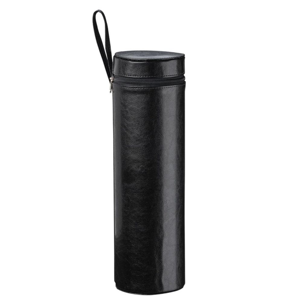 Porta Garrafa de Vinho Espumante Tubete em Courino Preto