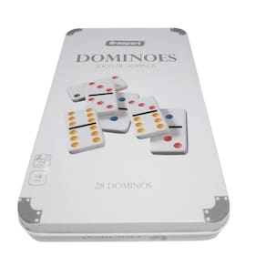 Dominó 28 Peças 9mm Estojo De Lata Brasport Mb