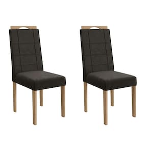 conjunto com 2 cadeiras elle veludo e freijó
