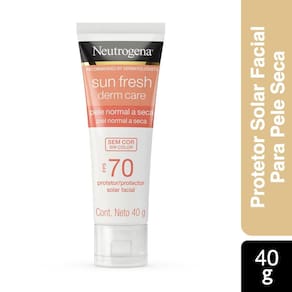 Protetor Solar Facial Neutrogena Sun Fresh Derm Care sem Cor FPS70 40g