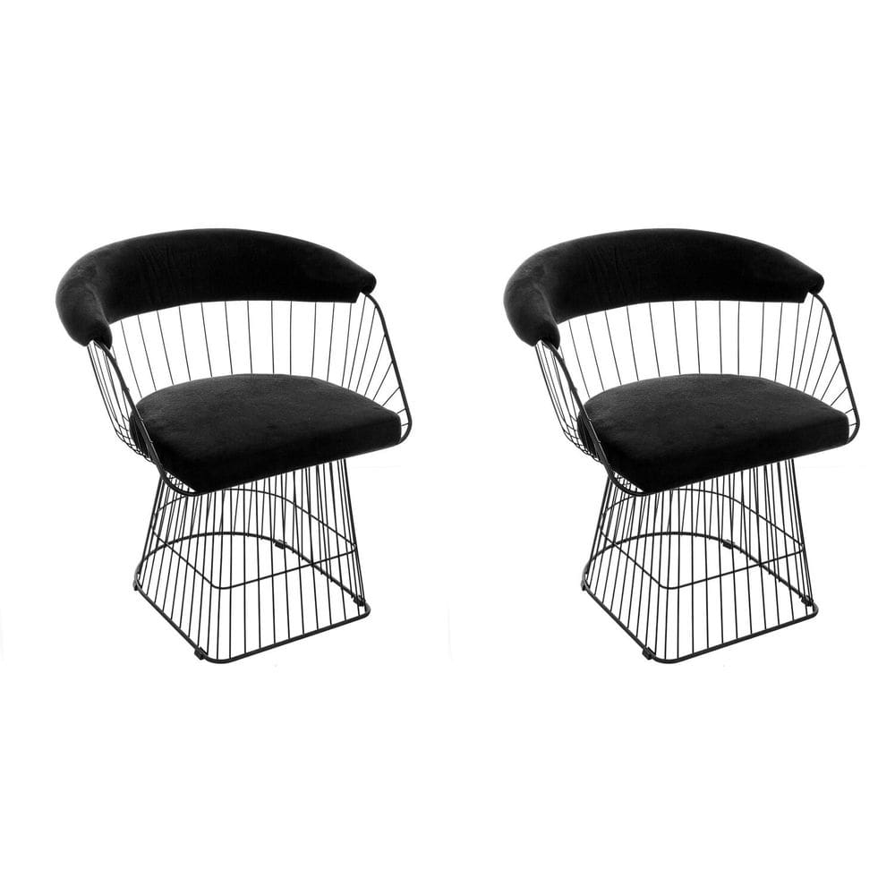 Conjunto com 2 Cadeiras para Sala de Estar Wp Preto
