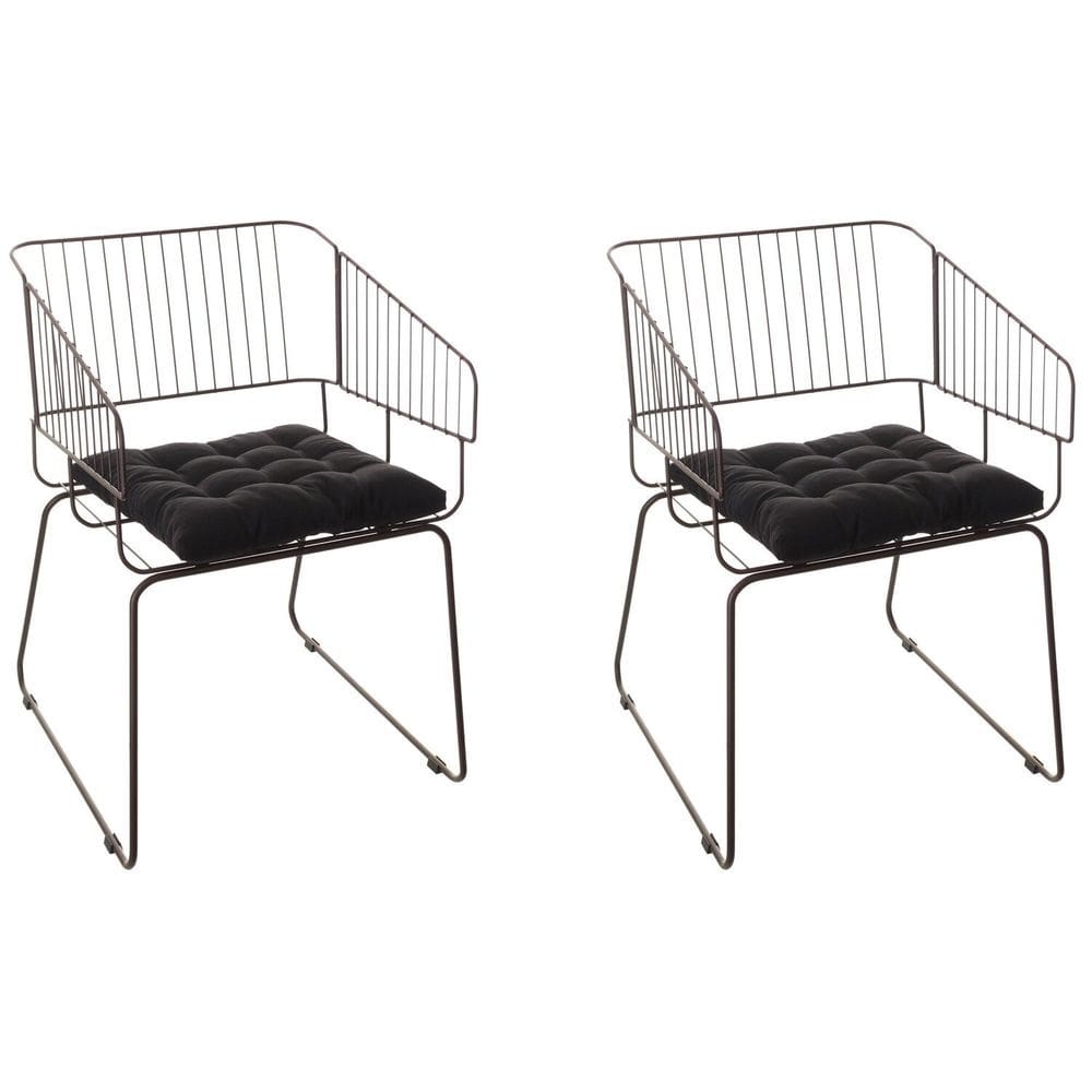 Conjunto com 2 Cadeiras para Sala de Estar Texas Preto