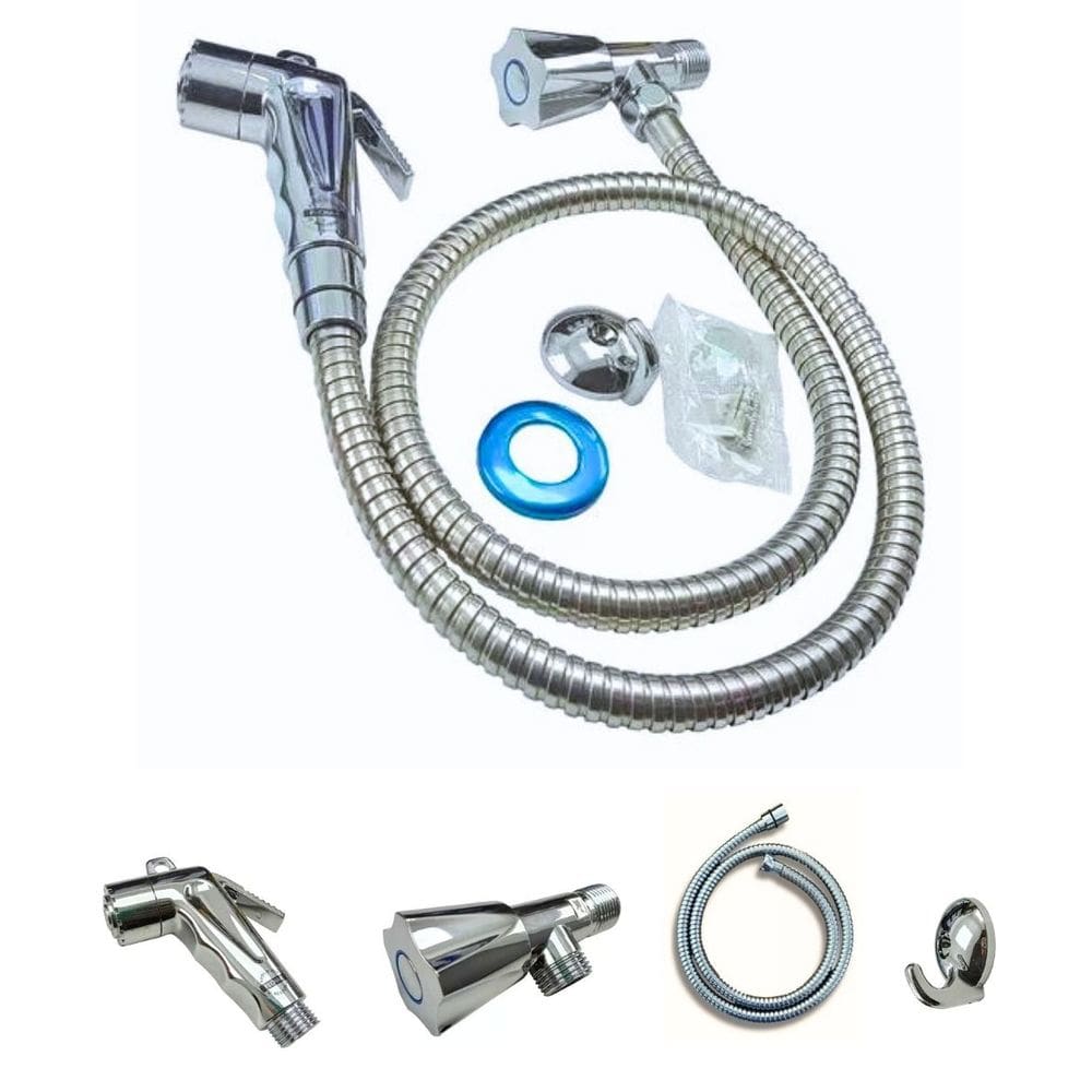 Ducha Higienica Inox Registro Flexível E Gatilho De Abs Cromado