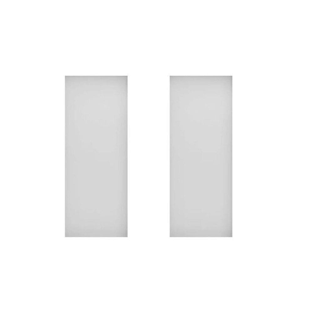 Kit com 2 Folhas de Porta de Madeira 210x80cm Espessura 3,5cm Mso Eucaplac Eucatex Branco Branco