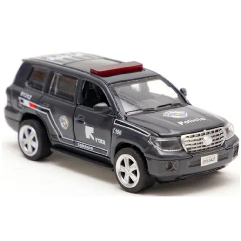 Miniatura Carro Da Policia Rota Carrinho Pra Colecionadores
