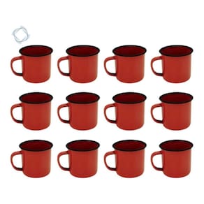 Kit 12x Caneca Esmaltada Retrô 150ml - Art House