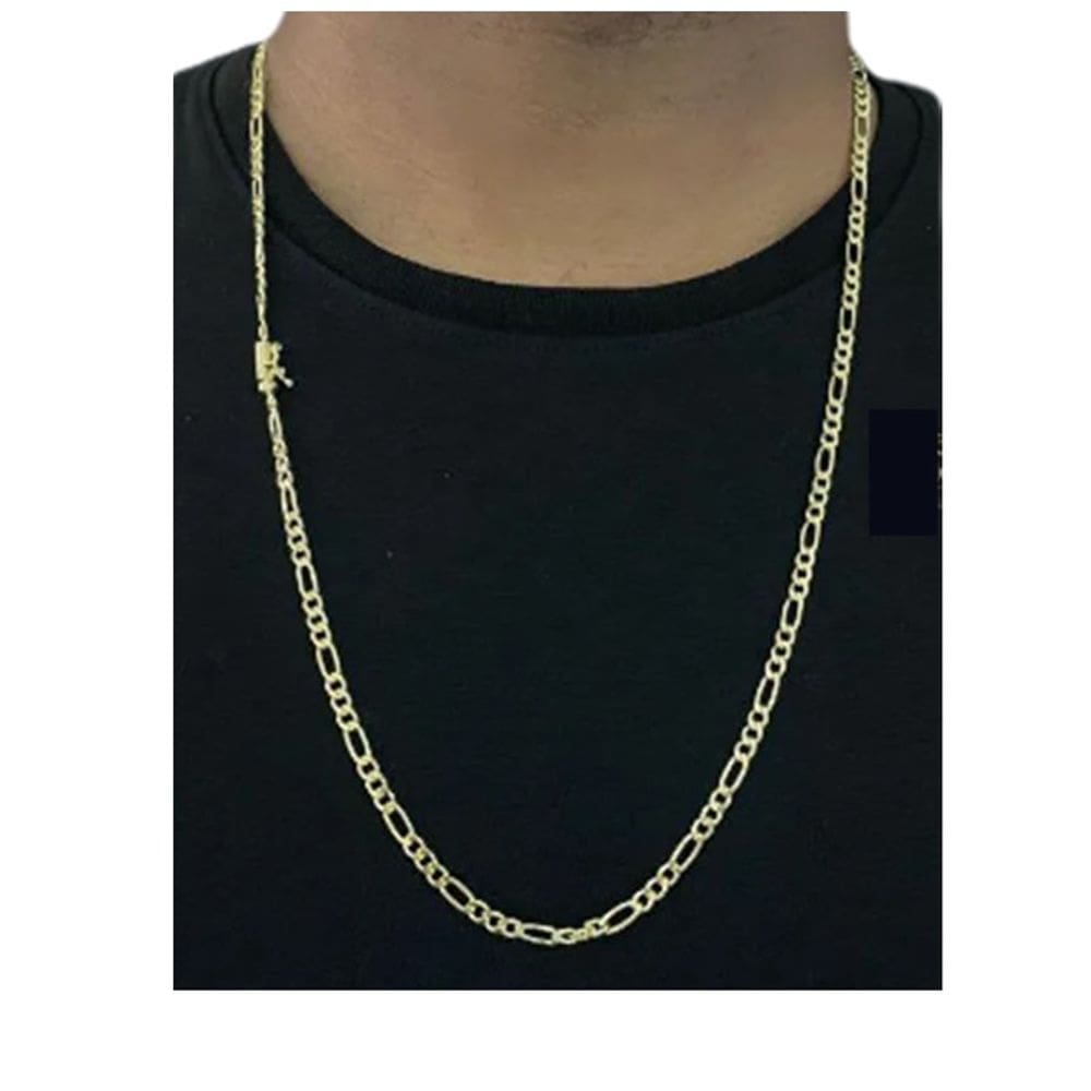 Cordão 3x1 4mm canhao de moeda antiga joias maciças