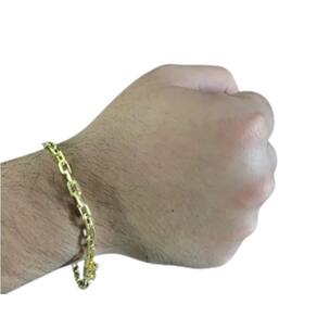 Pulseira 5mm Cadeado de Quina de Moeda Antiga