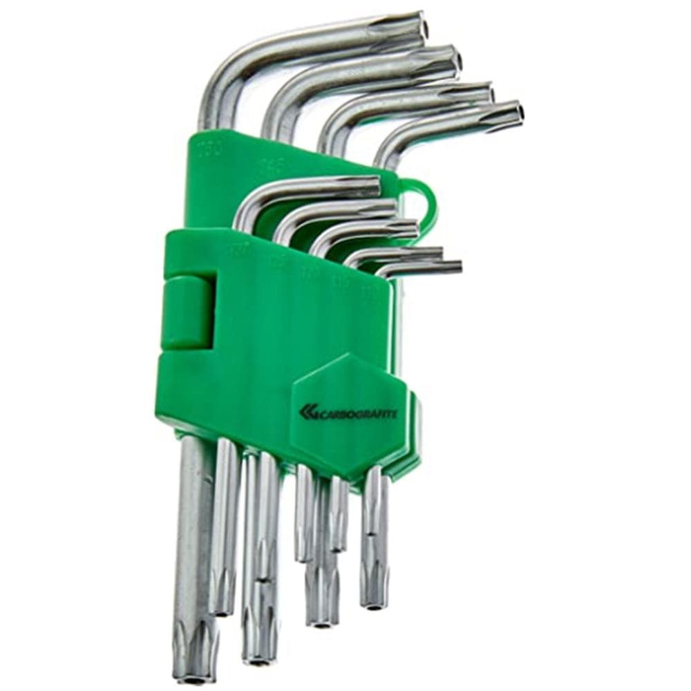 Kit Ferramenta Jogo 9 Chaves Hexalobular p/ Marcenaria