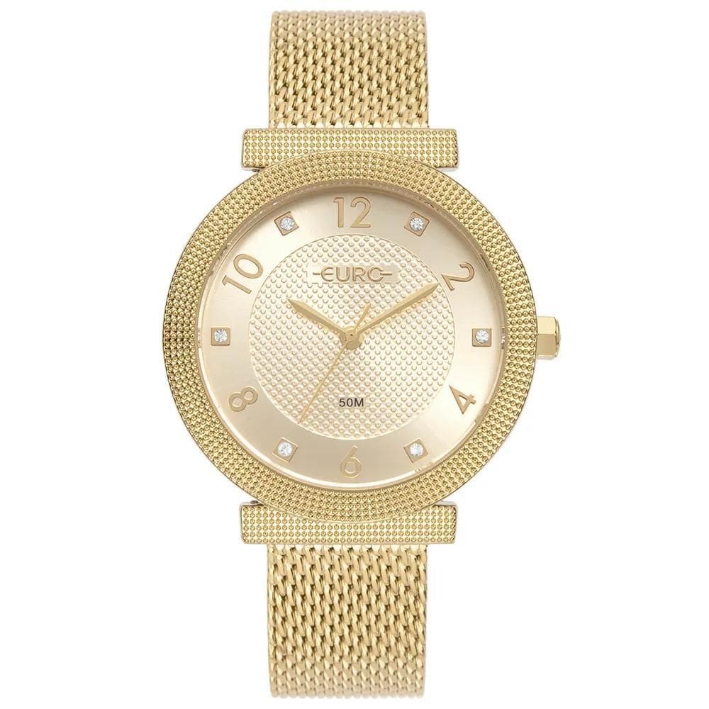 Relógio Euro Feminino Glitz Dourado Ref: Eu2036Yuo/4D
