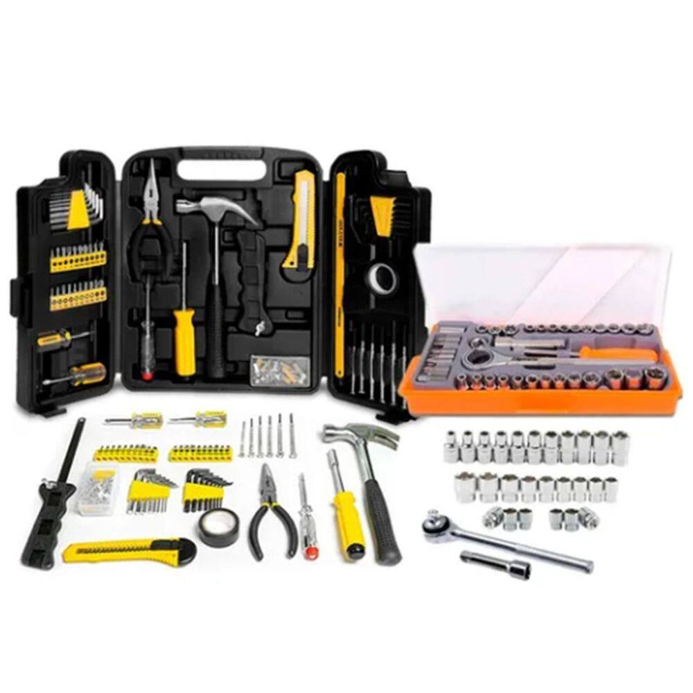 Kit Completo Ferramentas Mecânica 129 Peças + 40 Soquetes