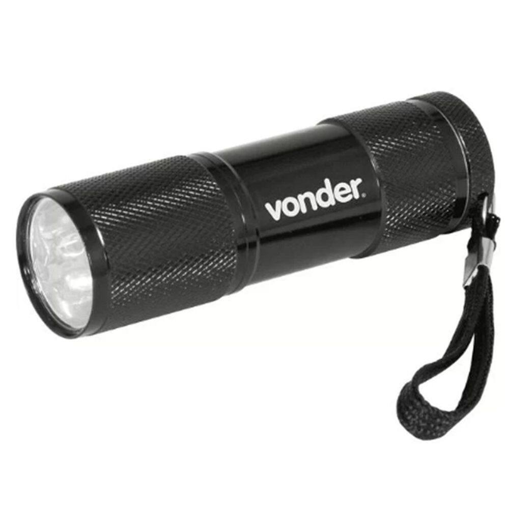Lanterna Alumínio 9 Leds Pilha camping residências