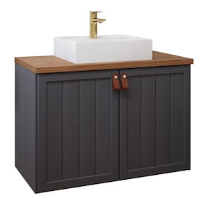 Gabinete de Banheiro Alure com Cuba 80cm Titanium/Freijo - MGM