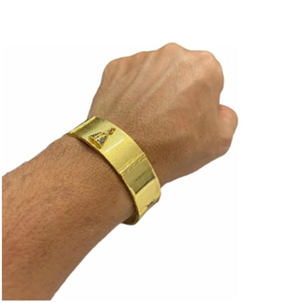 Pulseira Bracelete Nossa Senhora Aparecida Banhado A Ouro