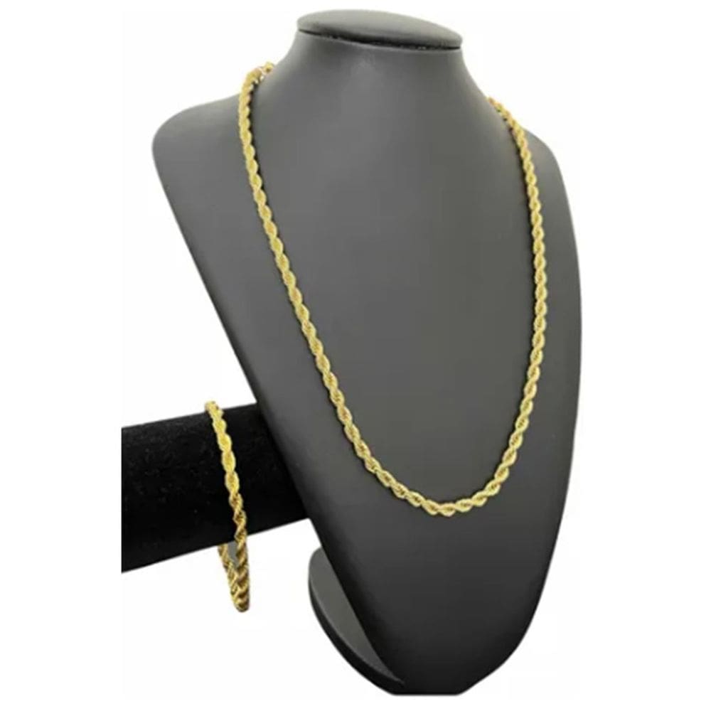 Cordão + Pulseira 5mm Baiano Corda otima qualidade