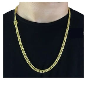 Corrente Grumert Dupla 6 mm de moeda antiga banhadas a ouro