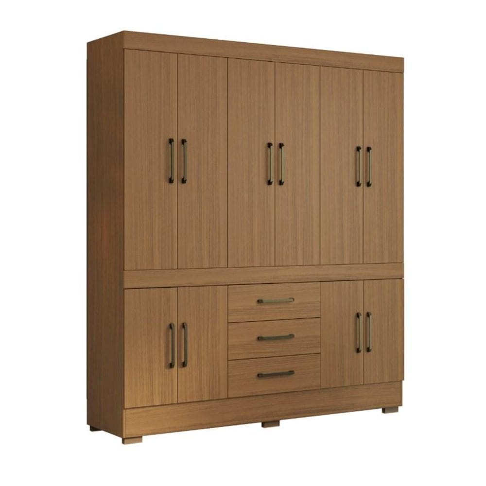 Guarda Roupa Casal 10 Portas 3 Gavetas Mônaco Atacama