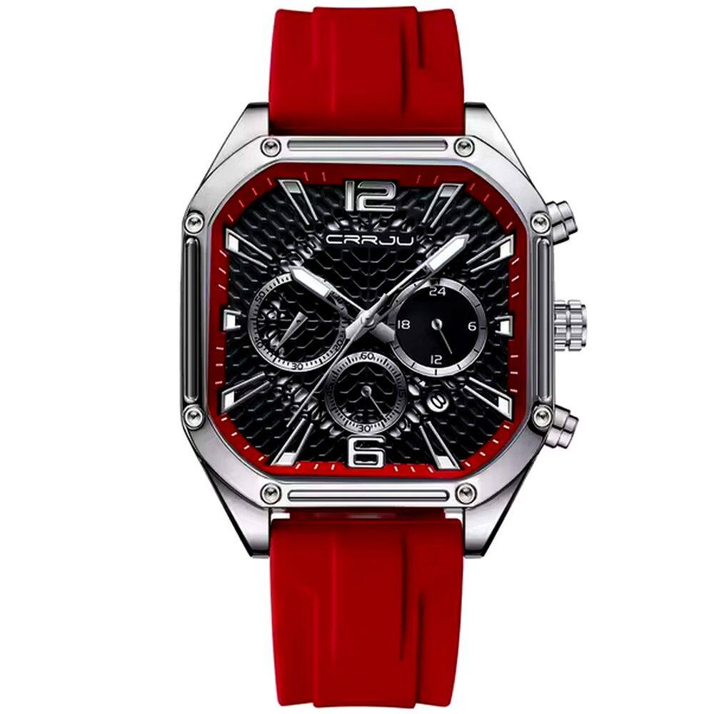 Relógio Esportivo Masculino Quartzo Pulseira de Silicone Impermeavel 3atm
