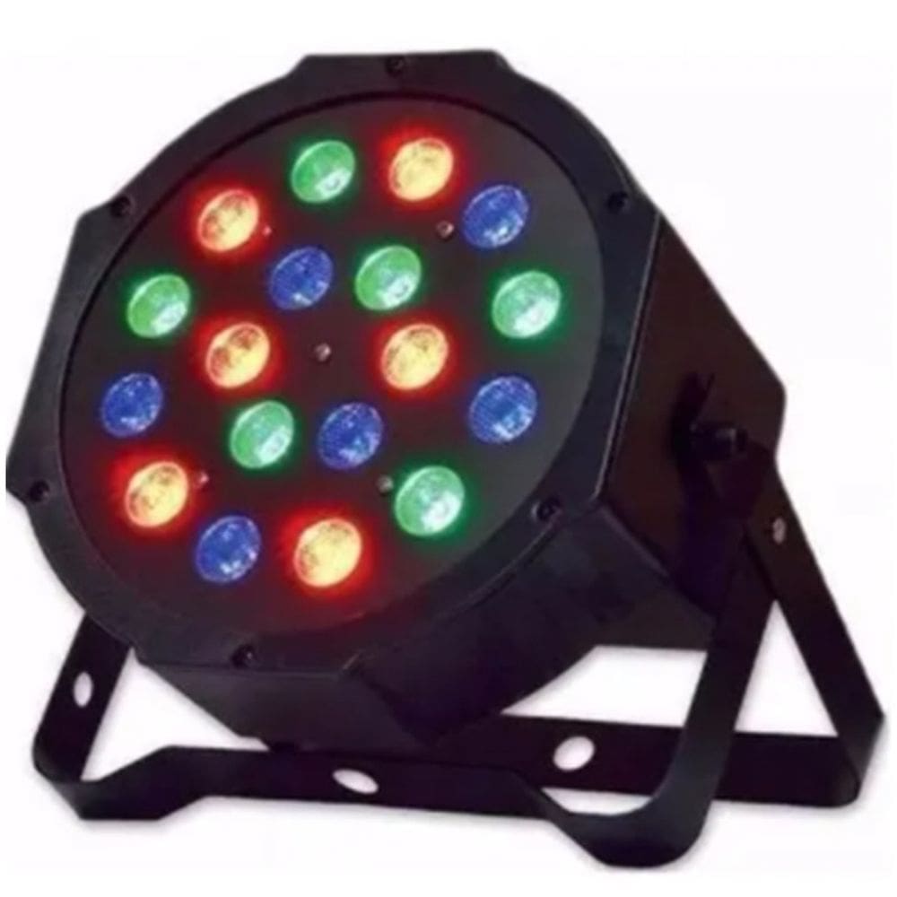 Canhão 18 Leds Rgb Dmx Jogo De Luz Display digital