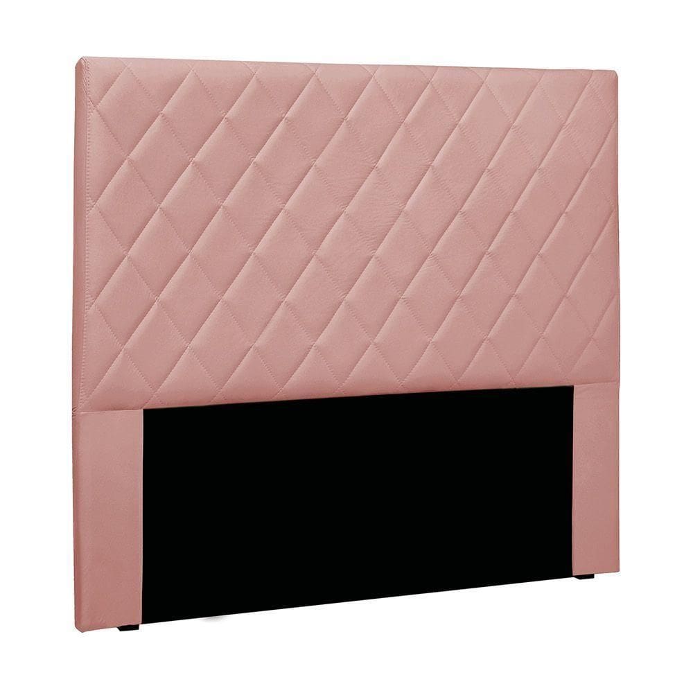 Cabeceira Cama Box Casal 140 Cm Dubai Veludo Rosa S04 - D`rossi