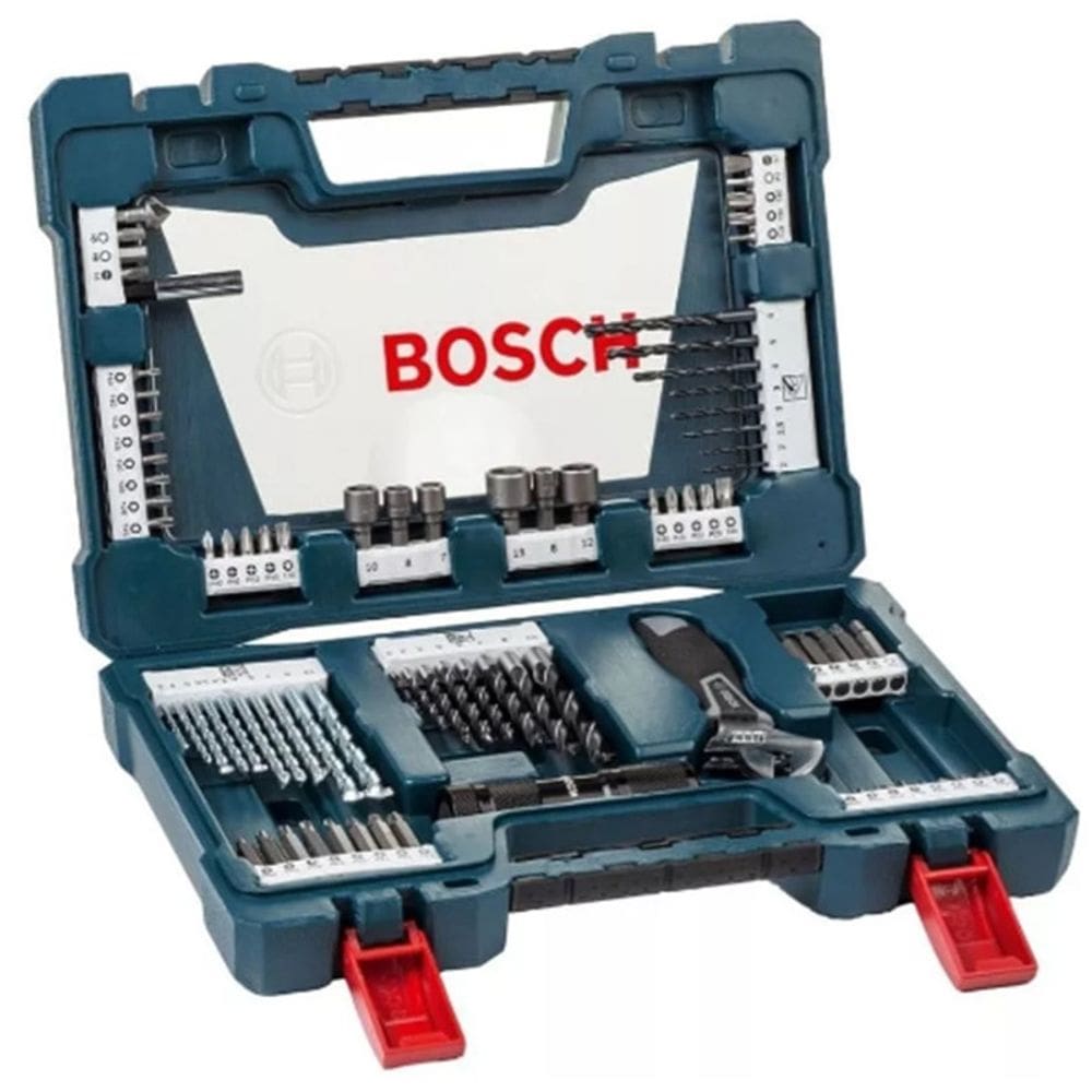 Kit Ferramenta Bosch Com 83 Pcs Componentes inclui 8 Brocas