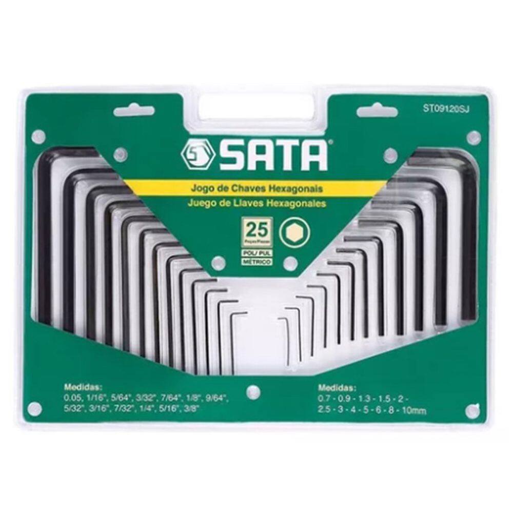 Ferramenta Jogo Allen 25 Peças Sata