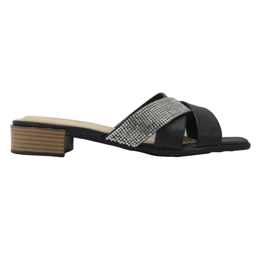 Tamanco Modare Napa Floather Nature Strass Preto