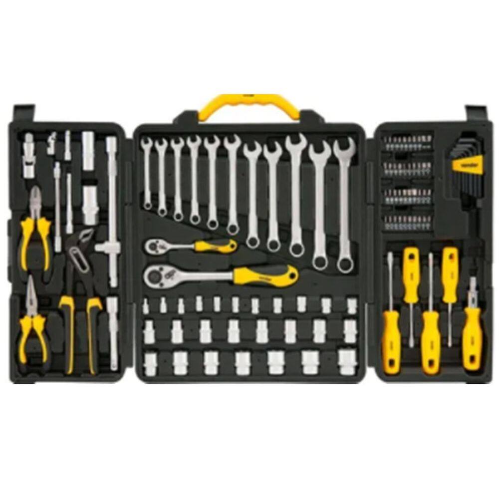 Kit Ferramenta Completo 110 Peças Maleta Plástica