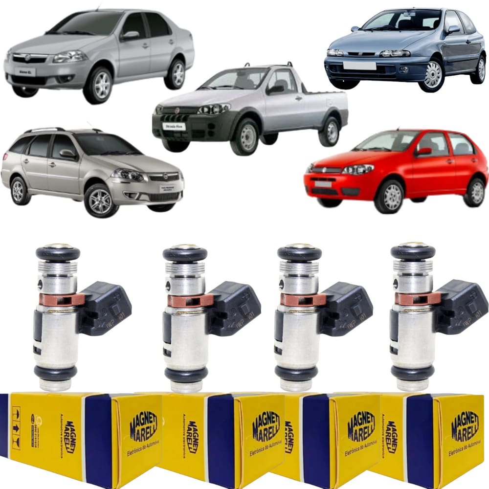 4x Bicos Injetores Palio Siena Brava Strada 1.6 16V IWP001