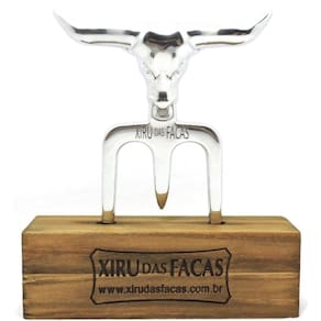 Garfo Tridente para Corte de Carnes c/ Suporte