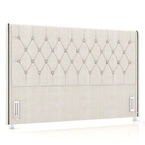 Cabeceira Cama Box Solteiro 90cm Florenza P02 Linho Creme - Mpozenato