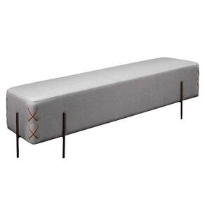 Recamier Eros Luxo Base Preto Castellar Móbile Cinza