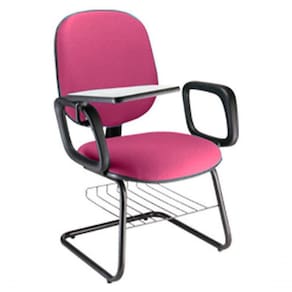 Cadeira Universitária Com Prancheta Para Escolas Linha Uno Rosa