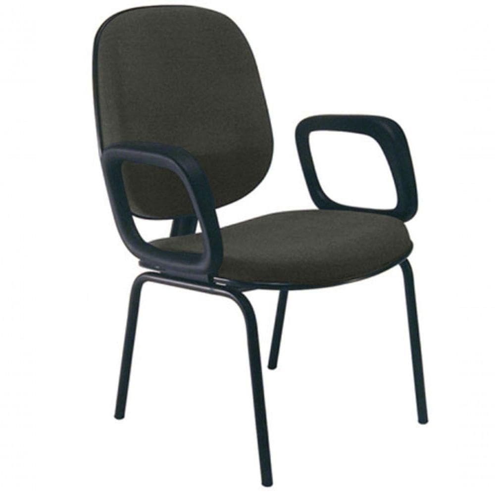 Cadeira Com Braços Diretor Para Escritório Linha Uno Cinza