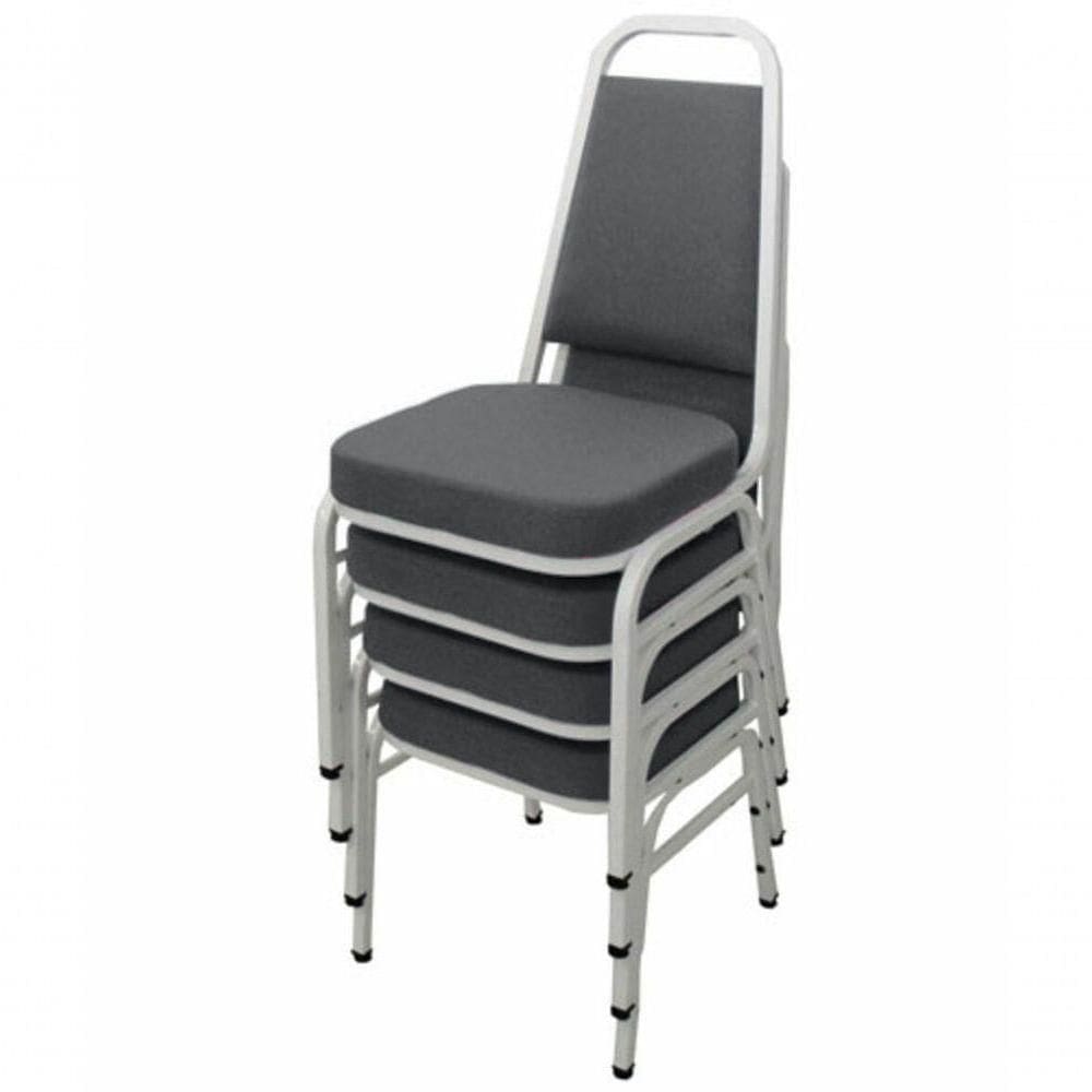 Kit Com 4 Cadeiras Empilháveis Linha Hotel Plus Marrom