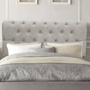 Painel Estofada Paris 140cm Casal Para Cama Box Quarto Linho Bege - Gat Magazine