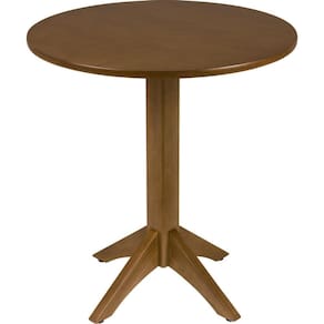 Mesa De Madeira Tramontina London Redonda Em Tauarí Amêndoa 2 Lugares 70 Cm