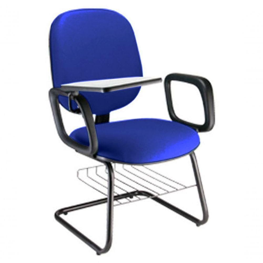 Cadeira Universitária Com Prancheta Para Escolas Linha Uno Azul