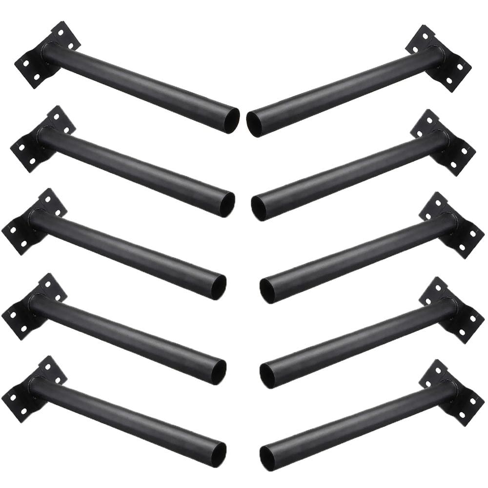 Suporte Barra luminaria Solar Parede Kit 10 Uni Aço Pintura Eletrostatica Poste Rua Iluminaçao Casa Segurança Quintal Jardim