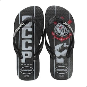Chinelo Masculino Havaianas Top Times Corinthians-Preto