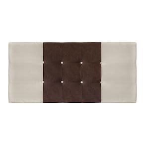 Cabeceira Casal Jbe Moveis Nina 144cm Bege/marrom Para Cama Box 138cm Decoração Quarto Cor Marrom